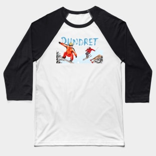 Skiing and snowboarding in Dundret Baseball T-Shirt